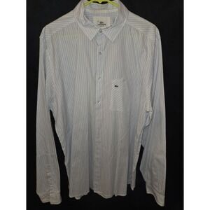 Lacoste Men's‎ Button-Up Dress Shirt XL (EUR 44) Multicolored Striped